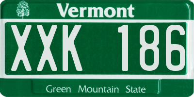 VT license plate XXK186