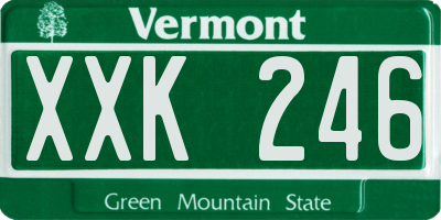 VT license plate XXK246