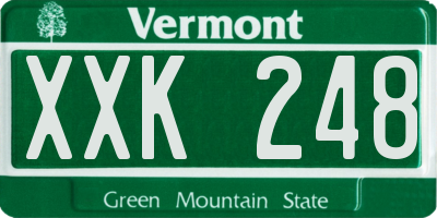 VT license plate XXK248