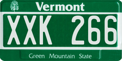VT license plate XXK266