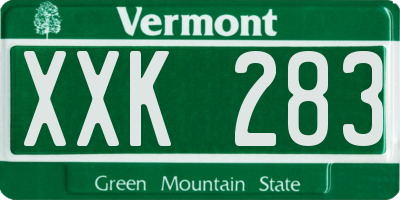 VT license plate XXK283
