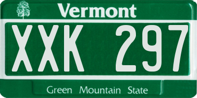 VT license plate XXK297