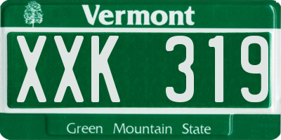 VT license plate XXK319