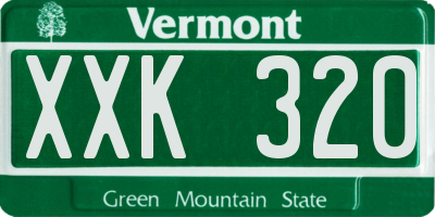 VT license plate XXK320