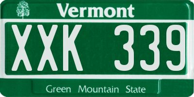 VT license plate XXK339