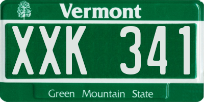 VT license plate XXK341