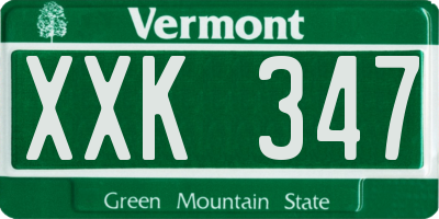 VT license plate XXK347