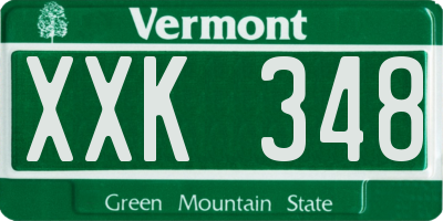 VT license plate XXK348