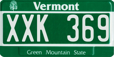 VT license plate XXK369