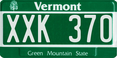 VT license plate XXK370