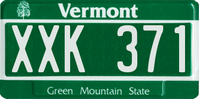 VT license plate XXK371
