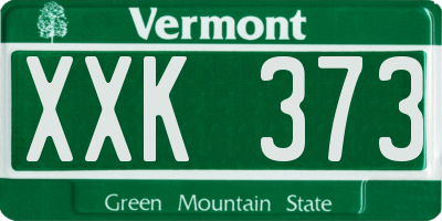 VT license plate XXK373