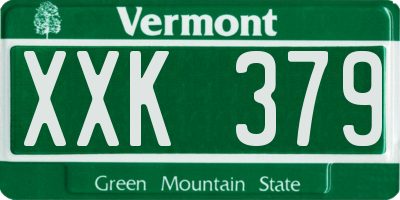 VT license plate XXK379