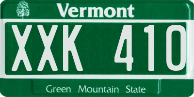 VT license plate XXK410