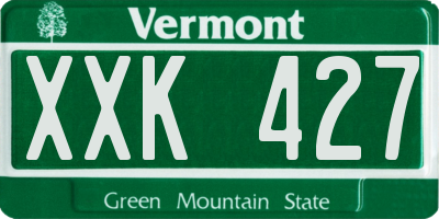 VT license plate XXK427