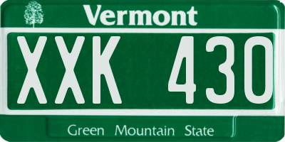 VT license plate XXK430