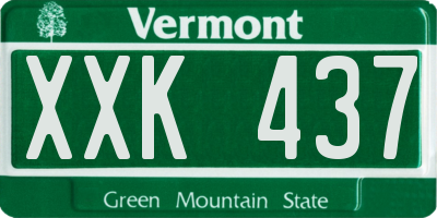 VT license plate XXK437