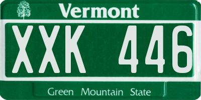 VT license plate XXK446