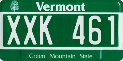 VT license plate XXK461