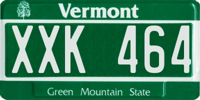 VT license plate XXK464