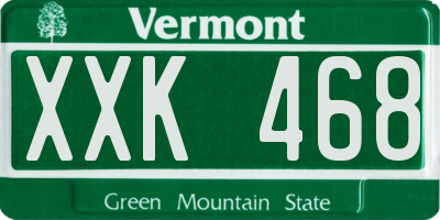 VT license plate XXK468