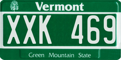 VT license plate XXK469
