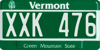 VT license plate XXK476