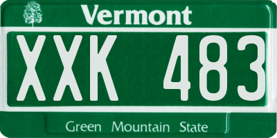 VT license plate XXK483