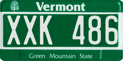 VT license plate XXK486