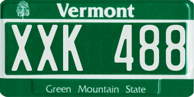 VT license plate XXK488