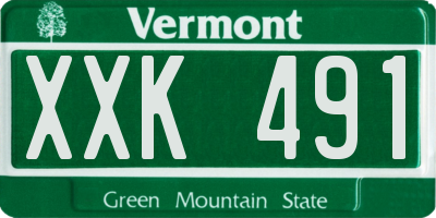 VT license plate XXK491