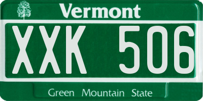 VT license plate XXK506