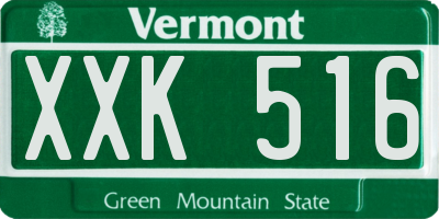 VT license plate XXK516