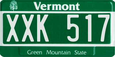 VT license plate XXK517