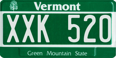 VT license plate XXK520