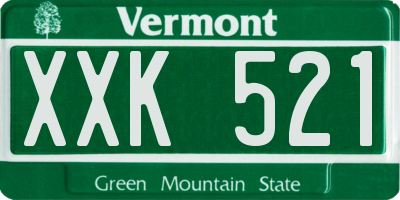 VT license plate XXK521