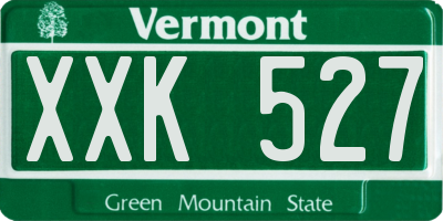 VT license plate XXK527
