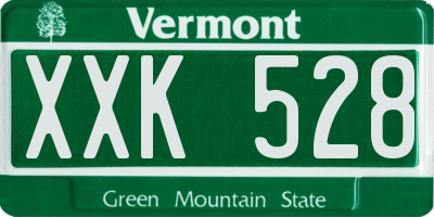 VT license plate XXK528