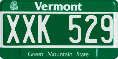 VT license plate XXK529