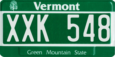 VT license plate XXK548