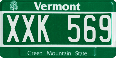 VT license plate XXK569