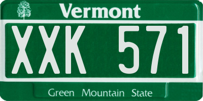 VT license plate XXK571