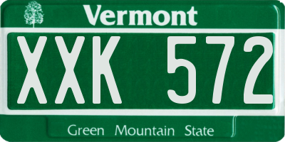 VT license plate XXK572