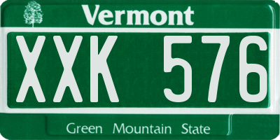 VT license plate XXK576