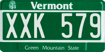 VT license plate XXK579