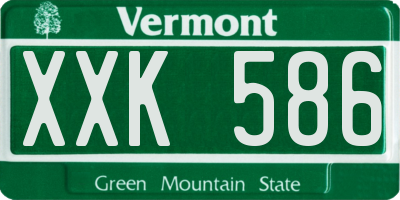 VT license plate XXK586