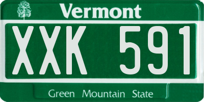 VT license plate XXK591