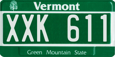 VT license plate XXK611