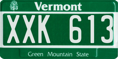 VT license plate XXK613