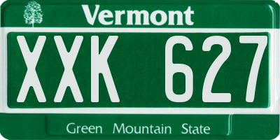 VT license plate XXK627